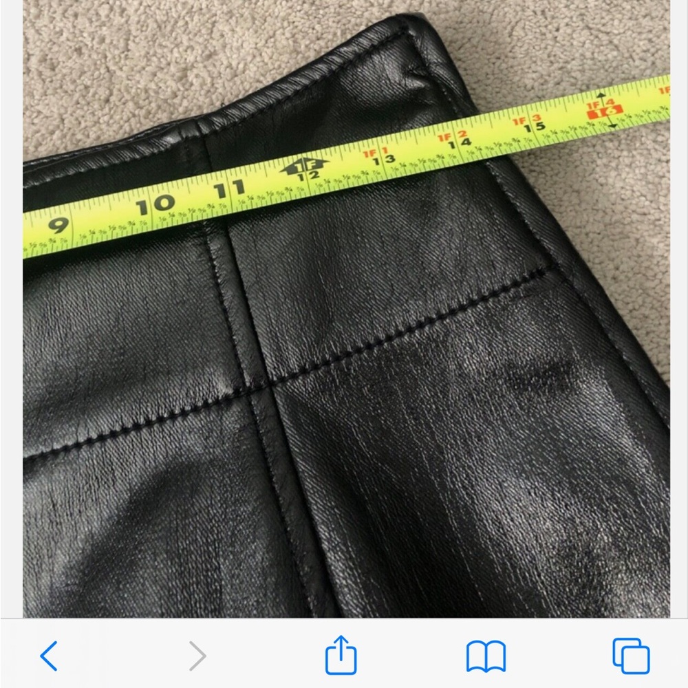 Free People Mini Skirt Black Shiny Coated Denim Size 8 Holding Onto‎ A Dream - Picture 5 of 12